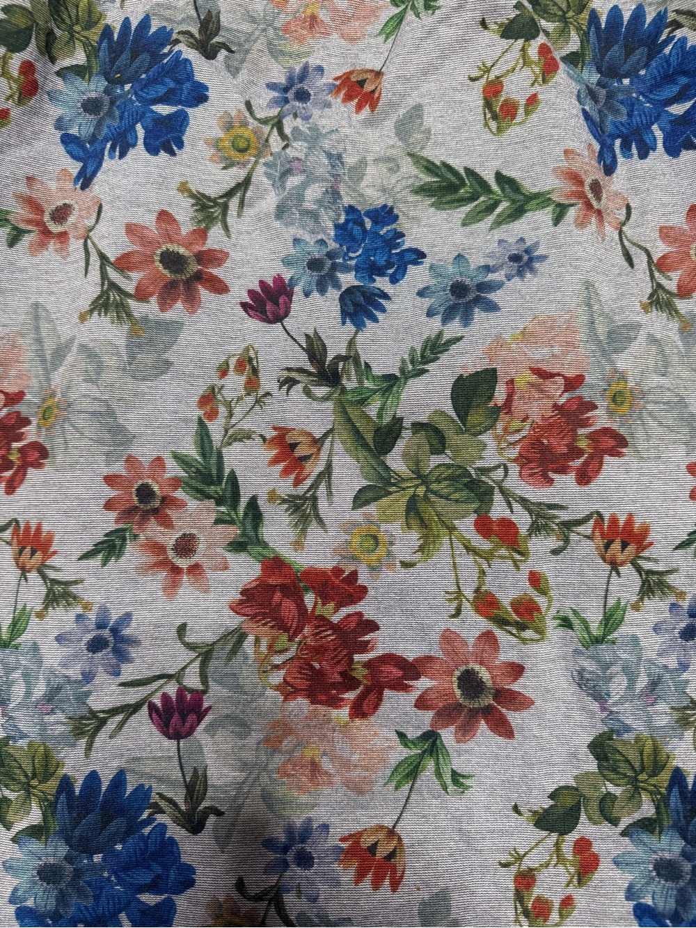 Calvin Klein Floral Bell-Sleeve Dress Midi Crewneck Women's Size 4 - Picture 2 of 10